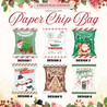 XMAS Christmas Paper Chip Bag Goodies Bag Party Gift