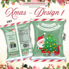 XMAS Christmas Paper Chip Bag Goodies Bag Party Gift