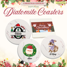 XMAS Customised Diatomite Coasters Christmas Year End Gift Special