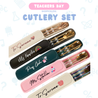 TDC Cutlery Set Stainless Steel Teacher's Day Gift