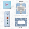 CUSTOMISABLE Gift Box Embroidery Towel Mini Stainless Steel Flask Tumbler Printed Gift Set