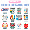 TDC Nordic Style Mug Ceramic Lid Stirrer Teacher's Day Gift