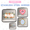 TDC Stainless Steel Mirror Customised Motivational Good Vibes Teacher's Day
