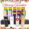 XMAS Year End Collection Skinny Tumbler Insulated Double Wall Leak Proof Cap Christmas Gift