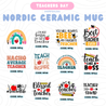 TDC Nordic Style Mug Ceramic Lid Stirrer Teacher's Day Gift