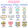 TDC Stainless Steel Mirror Customised Motivational Good Vibes Teacher's Day