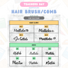TDC Personalised Hand Comb Hair Brush Teacher's Day Gift