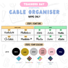 TDC Cable Organiser Wire Organiser Travel Overseas Organizer Charger Teacher's Day