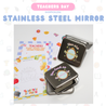 TDC Stainless Steel Mirror Customised Motivational Good Vibes Teacher's Day