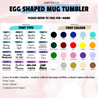 *MDC* Egg Mug Tumbler Insulated Swig Egg Shaped Wine Mug Stainless Steel Cup