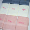 CUSTOMISED Embroidery Facial/Bath Towel Names Icon 100% Cotton