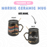 TDC Nordic Style Mug Ceramic Lid Stirrer Teacher's Day Gift