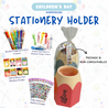 HCD Customisable Cute Pencil Shaped Pencil Stationery Holder Children's Day Gift