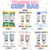 TDC Chip Bag Personalised Message Lip Balm Notebook Pen Set