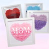 *MDC* Everlasting Soap Roses Shadow Box Photo Stand Frame Flower Heart Meaningful Gift Mother's Day