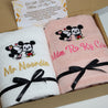 Couple Mickey Minnie Wedding Anniversary Bath Towel Gift Box Customised Embroidery Personalized Towels