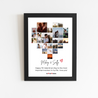VDAY Valentines' Day Gift Photo Frame Printing Template Photo Collage HeartShape 25 Photos