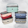 CUSTOMISABLE Stainless Steel 304 Lunchbox 2 Tiers 1400ml Portable Lunch Box