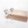 Mr & Mrs Couple Champagne Flute Glasses Wedding Gift Anniversary Gift Set
