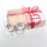 Mr & Mrs Couple Champagne Flute Glasses Wedding Gift Anniversary Gift Set